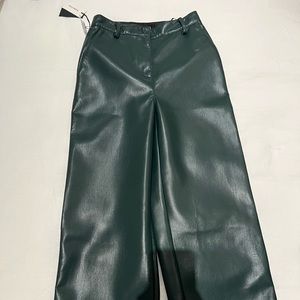 ARITZIA / BABATON NWT Green Faux Leather Pants